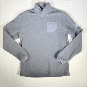 Adidas Golf‎ Primegreen Pocket 1/4 Zip Grey Pullover Sz M Sportwear Sustainable